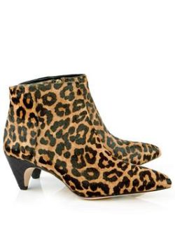 Sam Edelman Lucy Leopard Print Heeled Ankle Boots